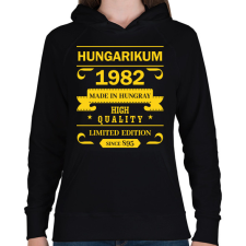 PRINTFASHION Hungarikum - Évszámmal - Női kapucnis pulóver - Fekete női pulóver, kardigán