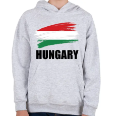 PRINTFASHION Hungary 2 - Gyerek kapucnis pulóver - Sport szürke
