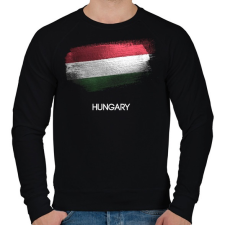 PRINTFASHION Hungary - Magyar zászló - Férfi pulóver - Fekete férfi pulóver, kardigán