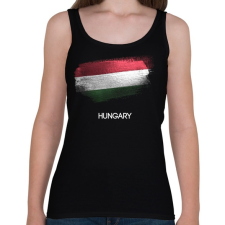 PRINTFASHION Hungary - Magyar zászló - Női atléta - Fekete női trikó