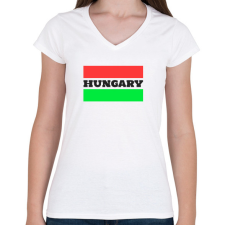 PRINTFASHION HUNGARY - Női V-nyakú póló - Fehér női póló