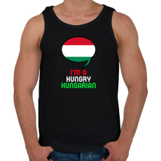 PRINTFASHION HUNGRY - Férfi atléta - Fekete