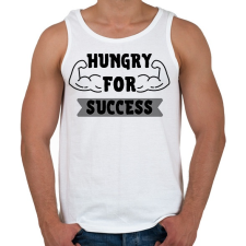 PRINTFASHION Hungry for success - Férfi atléta - Fehér atléta, trikó