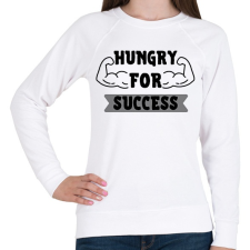 PRINTFASHION Hungry for success - Női pulóver - Fehér női pulóver, kardigán