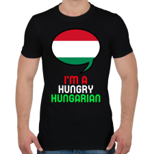 PRINTFASHION Hungry hungarian - Férfi póló - Fekete férfi póló