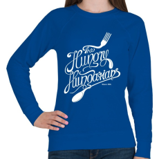 PRINTFASHION Hungry hungarians - Női pulóver - Királykék