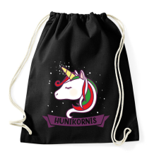 PRINTFASHION Hunikornis - Sportzsák, Tornazsák - Fekete tornazsák