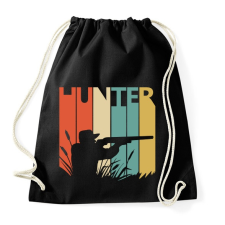 PRINTFASHION Hunter logó - Sportzsák, Tornazsák - Fekete tornazsák