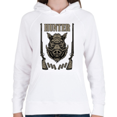 PRINTFASHION Hunter - Női kapucnis pulóver - Fehér