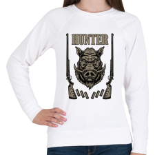 PRINTFASHION Hunter - Női pulóver - Fehér női pulóver, kardigán