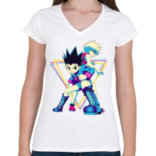 PRINTFASHION Hunter X Hunter - Női V-nyakú póló - Fehér női póló