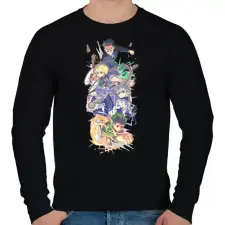 PRINTFASHION HunterxHunter karakterek - Férfi pulóver - Fekete férfi pulóver, kardigán