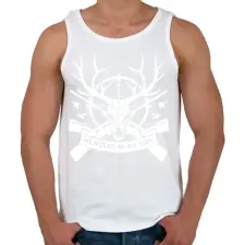 PRINTFASHION Hunting - Férfi atléta - Fehér atléta, trikó