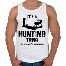 PRINTFASHION Hunting thing - Férfi atléta - Fehér
