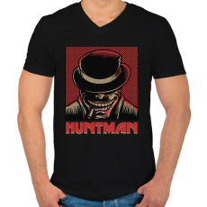PRINTFASHION HUNTMAN - Férfi V-nyakú póló - Fekete