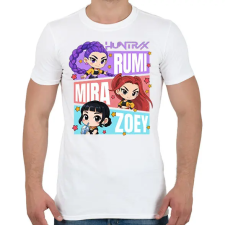 PRINTFASHION Huntrix - Kpop Demon Hunters - Férfi póló - Fehér férfi póló