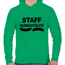 PRINTFASHION Hurkatöltő Staff - Férfi kapucnis pulóver - Zöld férfi pulóver, kardigán