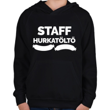 PRINTFASHION Hurkatöltő Staff - Gyerek kapucnis pulóver - Fekete gyerek pulóver, kardigán