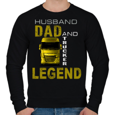 PRINTFASHION HUSBAND AND DAD 2 KAMIONOS - Férfi pulóver - Fekete