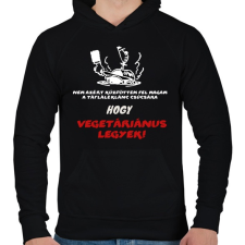 PRINTFASHION HÚSEVŐ - Férfi kapucnis pulóver - Fekete férfi pulóver, kardigán