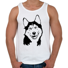 PRINTFASHION husky - Férfi atléta - Fehér atléta, trikó