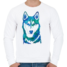 PRINTFASHION Husky - Férfi pulóver - Fehér férfi pulóver, kardigán