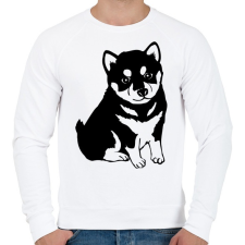 PRINTFASHION Husky - Férfi pulóver - Fehér férfi pulóver, kardigán