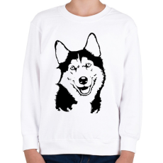 PRINTFASHION husky - Gyerek pulóver - Fehér