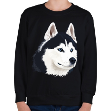 PRINTFASHION Husky - Gyerek pulóver - Fekete gyerek pulóver, kardigán