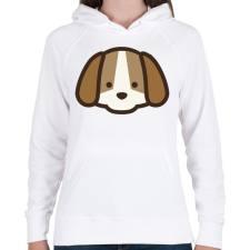 PRINTFASHION Husky póló - Női kapucnis pulóver - Fehér női pulóver, kardigán