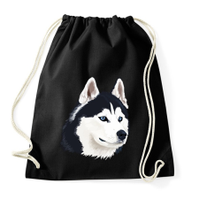 PRINTFASHION Husky - Sportzsák, Tornazsák - Fekete tornazsák