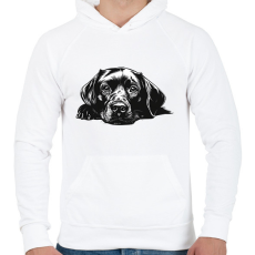 PRINTFASHION Husky Sziluett - Férfi kapucnis pulóver - Fehér