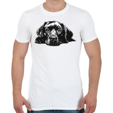 PRINTFASHION Husky Sziluett - Férfi póló - Fehér
