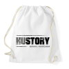 PRINTFASHION HUstory (black) - Sportzsák, Tornazsák - Fehér