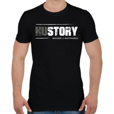 PRINTFASHION HUstory (white) - Férfi póló - Fekete férfi póló