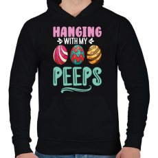 PRINTFASHION husvét13 - Férfi kapucnis pulóver - Fekete