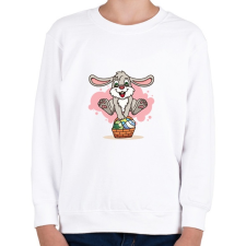 PRINTFASHION husvét21 - Gyerek pulóver - Fehér gyerek pulóver, kardigán