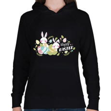 PRINTFASHION husvét25 - Női kapucnis pulóver - Fekete