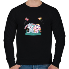 PRINTFASHION husvét26 - Férfi pulóver - Fekete férfi pulóver, kardigán