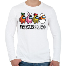PRINTFASHION Húsvéti Among Us csapat - Férfi hosszú ujjú póló - Fehér