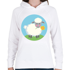 PRINTFASHION Húsvéti bárány - Női kapucnis pulóver - Fehér női pulóver, kardigán