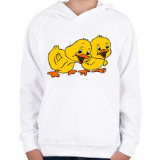 PRINTFASHION Húsvéti kiskacsák - Gyerek kapucnis pulóver - Fehér gyerek pulóver, kardigán