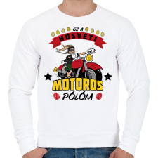 PRINTFASHION Húsvéti motoros póló - Férfi pulóver - Fehér férfi póló
