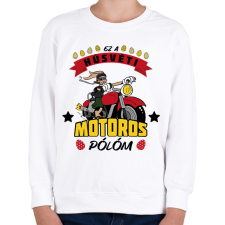 PRINTFASHION Húsvéti motoros póló - Gyerek pulóver - Fehér gyerek póló