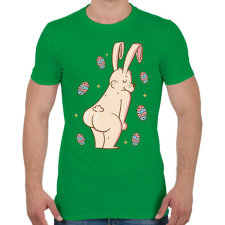 PRINTFASHION Húsvéti nyúl - Férfi póló - Zöld férfi póló