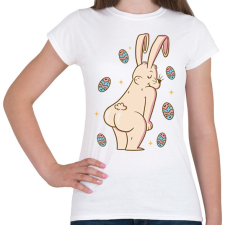 PRINTFASHION Húsvéti nyúl - Női póló - Fehér női póló