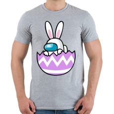PRINTFASHION Húsvéti nyuszi - Among us - Férfi póló - Sport szürke