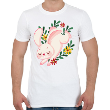 PRINTFASHION Húsvéti nyuszi - Férfi póló - Fehér férfi póló