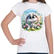 PRINTFASHION Húsvéti nyuszi - Női póló - Fehér