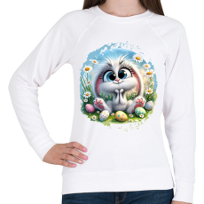 PRINTFASHION Húsvéti nyuszi - Női pulóver - Fehér